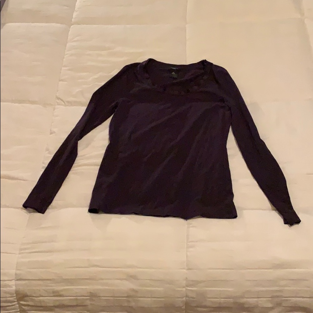 Long sleeve dark purple shirt